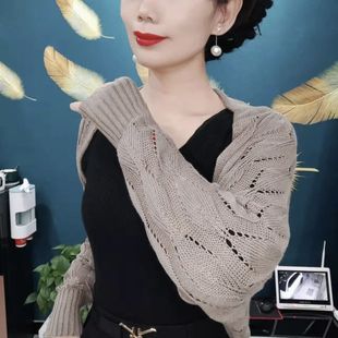 [21.83 Yuan Grabbed 800 Pieces, Grabbed and Restored 29.9 Yuan] Spring and Summer New Sleeve Knitted Small Shawl in Summer