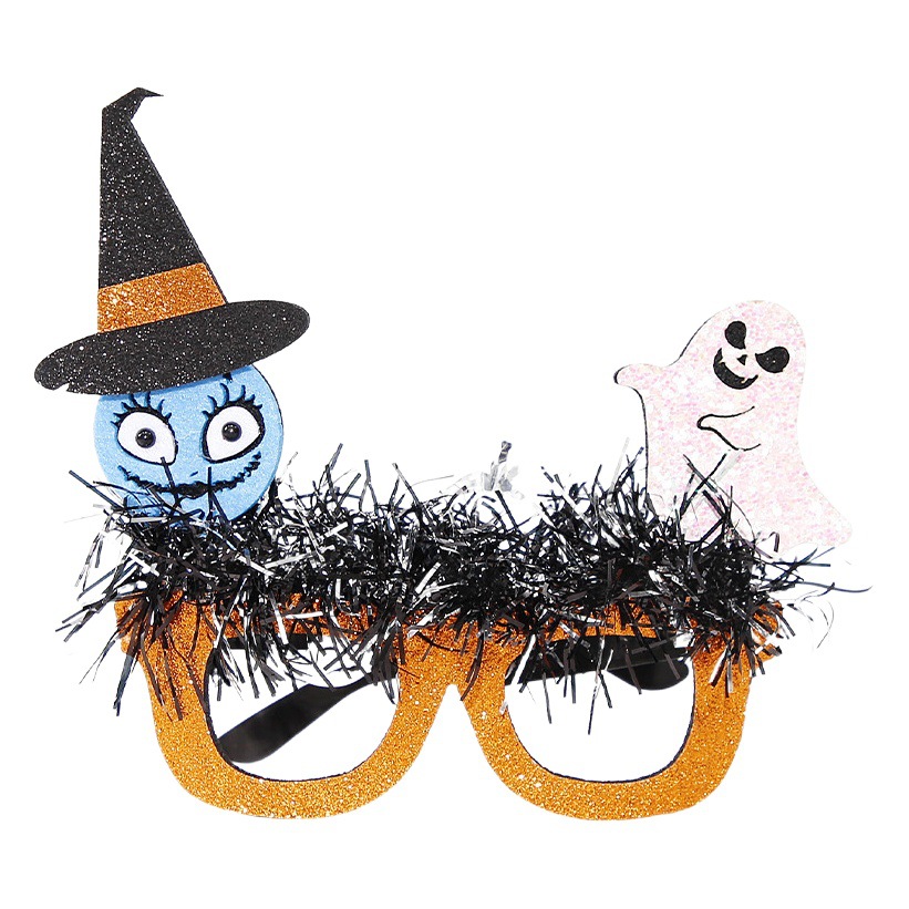 Amazon nuevo Halloween lana raya gafas niños adultos decoración del partido foto props divertido gafas marco