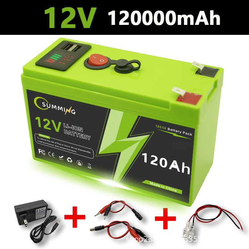12V 150Ah ポータブル充電式バッテリー USB 電源ディスプレイポート付き多目的バックアップ電源ドロップシッピング|undefined