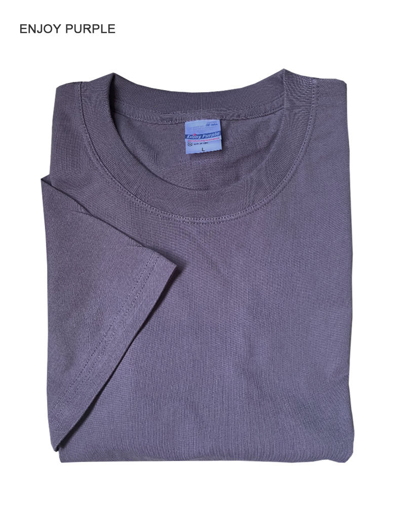 Verano refrescante de algodón puro color sólido cuello redondo manga corta Camiseta de moda pareja de hombres y mujeres 200g media manga blanca ins casual