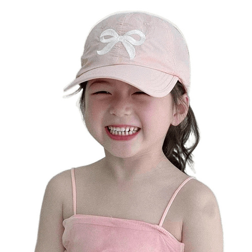Children's Summer Hat Thin Quick-drying Duckbill Cap Half-top Can Tie Ponytail Sunshade Baseball Cap Baby Baseball Cap