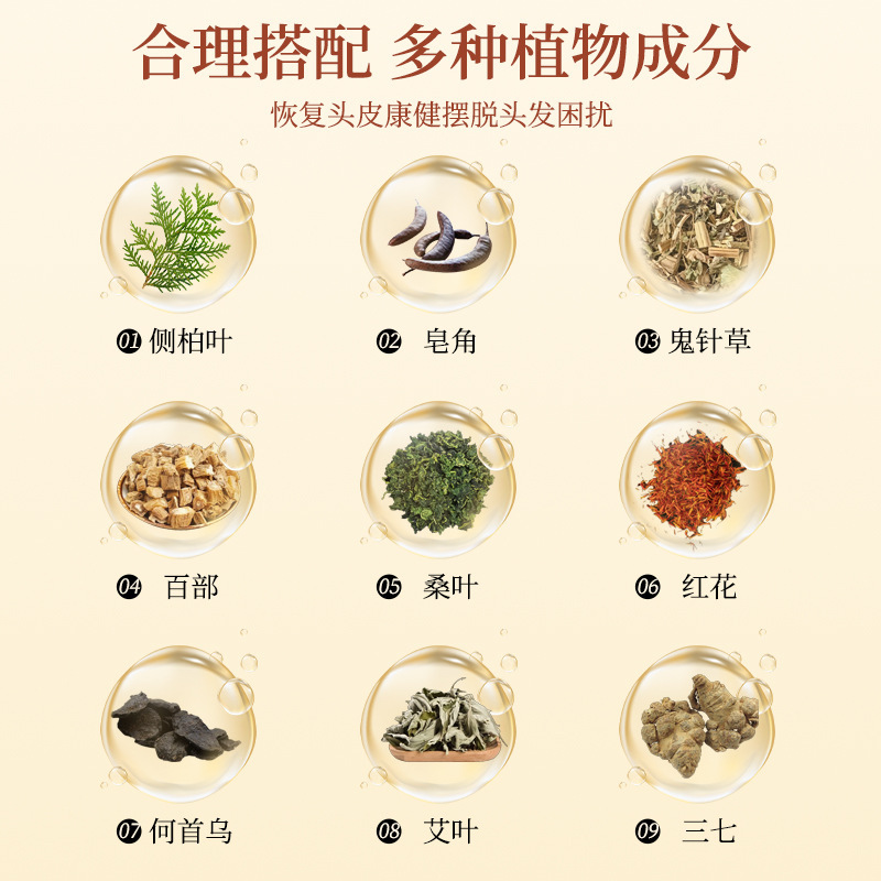 侧柏叶粉草本植物养发洗发粉质地细腻侧柏叶首乌洗发粉|undefined