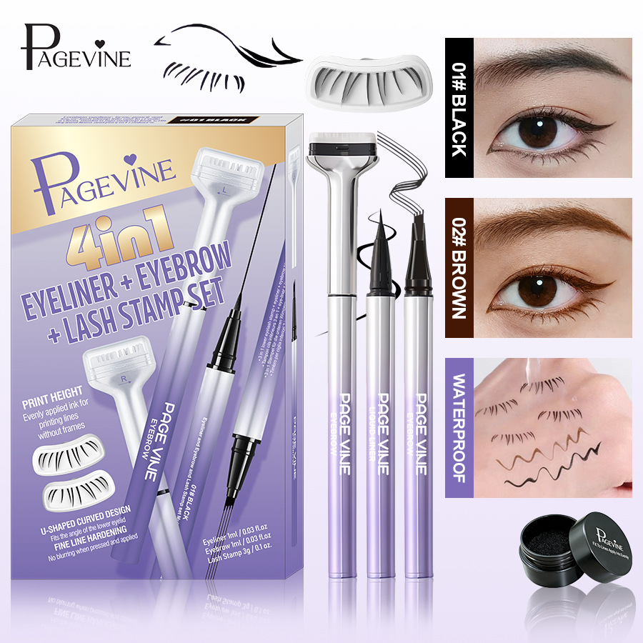 Cross-border PAGE VINE eyelash seal eyeliner 3 - in - 1 eyelash lineer duradero sin deslizamiento