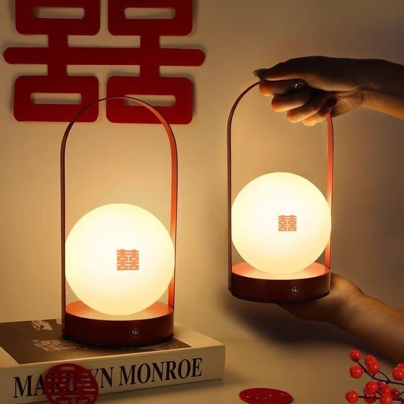 Lámpara de escritorio de bodas creativa lámpara de escritorio de bodas dormitorio lámpara de cabezal de cama lámpara de bodas nuevo regalo de bodas para la pareja lámpara larga