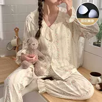 Костюм с грудными подушками весной и летом Облака хлопок с длинными рукавами для беременных