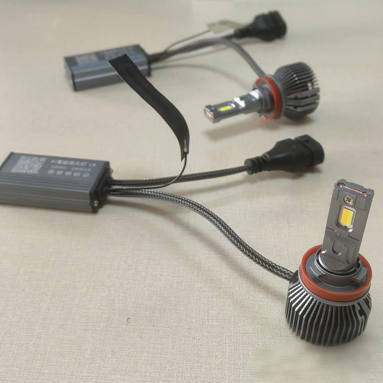 Cross-Border New Bluetooth Led Car Headlight Smart App Adjustable High Brightness Color Temperature Power Suitable for Rain and Fog Super Bright