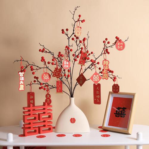 Fortune fruit artificial flowers, artificial flower decorations, living room decorations, engagement wedding arrangements, floral decorations, gifts for the newlyweds