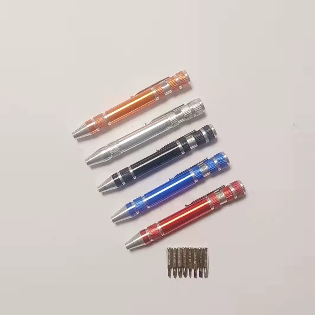 8in1铝合金工具笔, 螺丝刀批发 螺丝维修工具 多功能螺丝刀批头