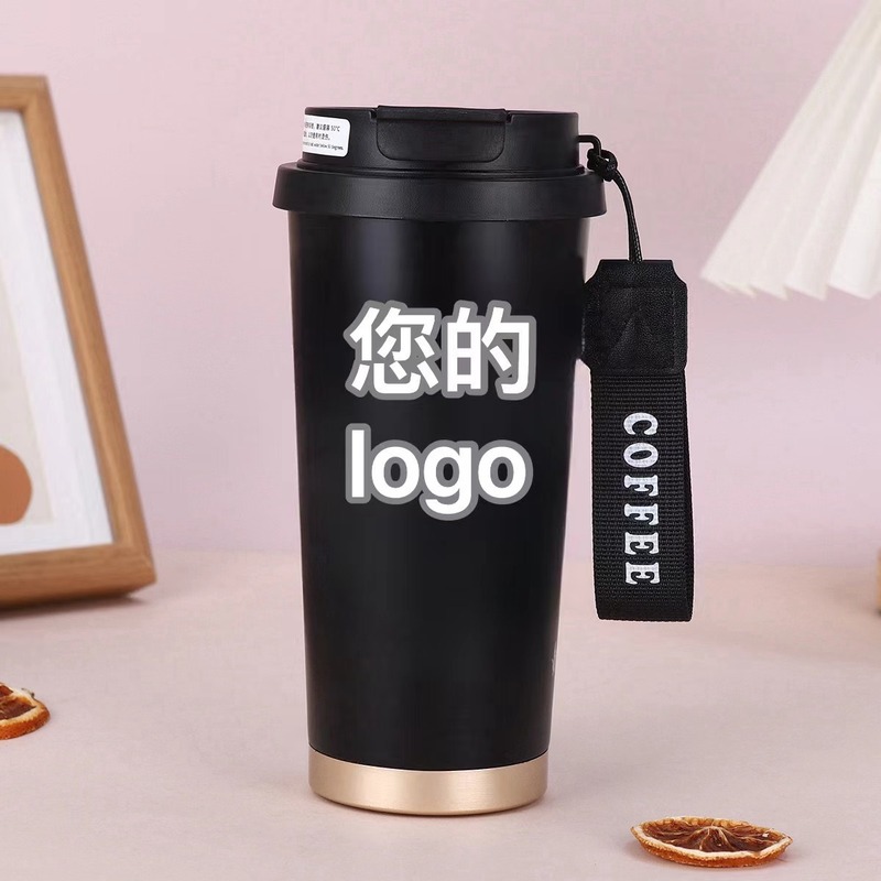 ドーパミンダブルドリンクコーヒーカップセラミックライナー魔法瓶カップ高価値女の子ポータブルウォーターカップステンレス鋼ストローカップ|undefined