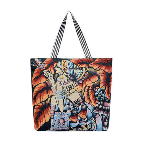 New Autumn and Winter Bags Women's Bags Embroidered Retro Fashion Large Capacity Canvas Bags Shopping and Work Women's Shoulder Bags