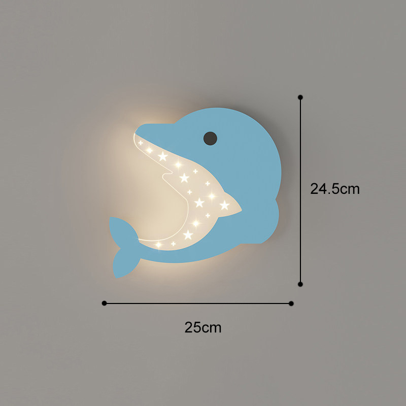 Niños creativos dormitorio noche lámpara de pared acrílico niños y niñas dormitorio decorativo lámpara de pared de dibujos animados lámpara de pared decorativa