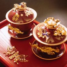 婚礼敬茶杯喜碗礼物定作结婚新娘婚庆对碗改口喜杯送闺蜜手工DIY