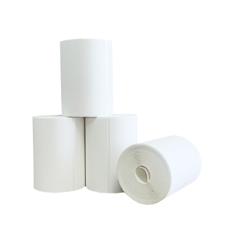 Papel de etiqueta de tubo pequeño sensible al calor de tres pruebas sin tubo, papel de impresión especial para máquina térmica pequeña de mano portátil