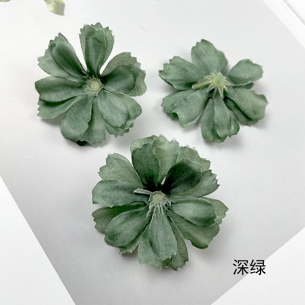 Simulación pequeña margarita flor di flor de ciruela falsa flor hecha a mano tocado accesorios de material de vestido paquete de paraguas decoración pequeña