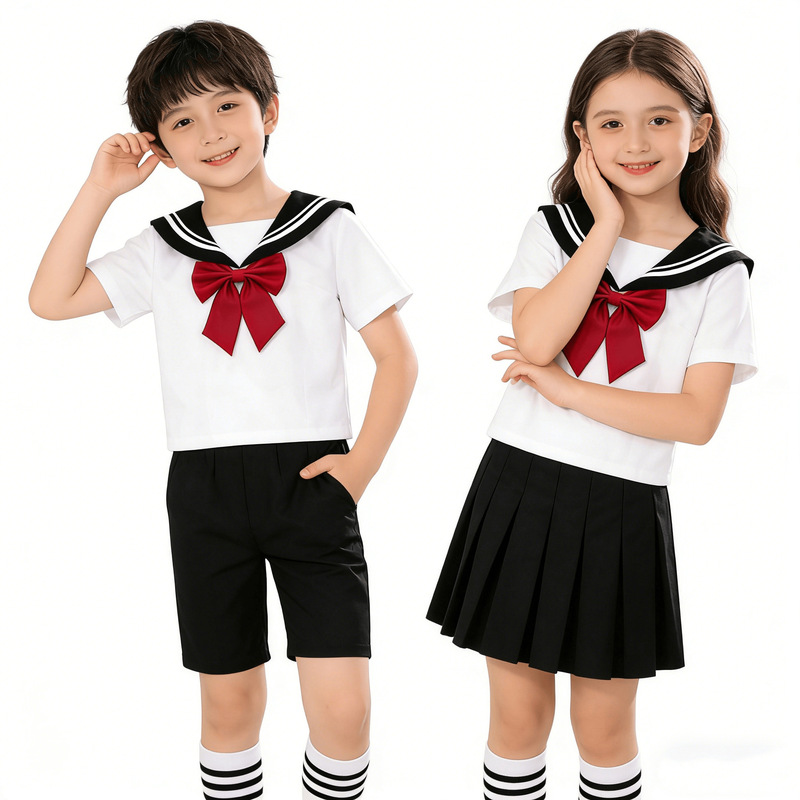 Girls' Uniform Set Pullover Cardigan 2026 New Style Pleated Skirt Children's Sailor Suit Academy Style Elementary School Student Performance Outfit Girls' Uniform Set Pullover Cardigan 2026 New Style Pleated Skirt Children's Sailor Suit Academy Style Elementary School Student Performance Outfit