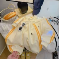 Детский костюм-двойка из искусственного меха, одежда для мальчиков, весна-осень 2025, новая весенняя спортивная одежда для детей постарше