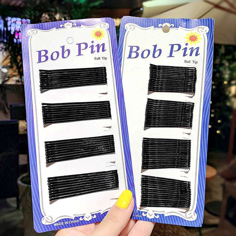 Blue card small black hairpin steel wire hairpin wave clip women's invisible hair bb clip hair styling hair accessories 2