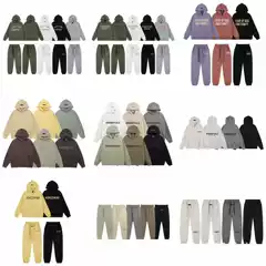 FOG Essentials Black Letter Pullover Hoodie - New Arrival, Unisex, High Street Fashion