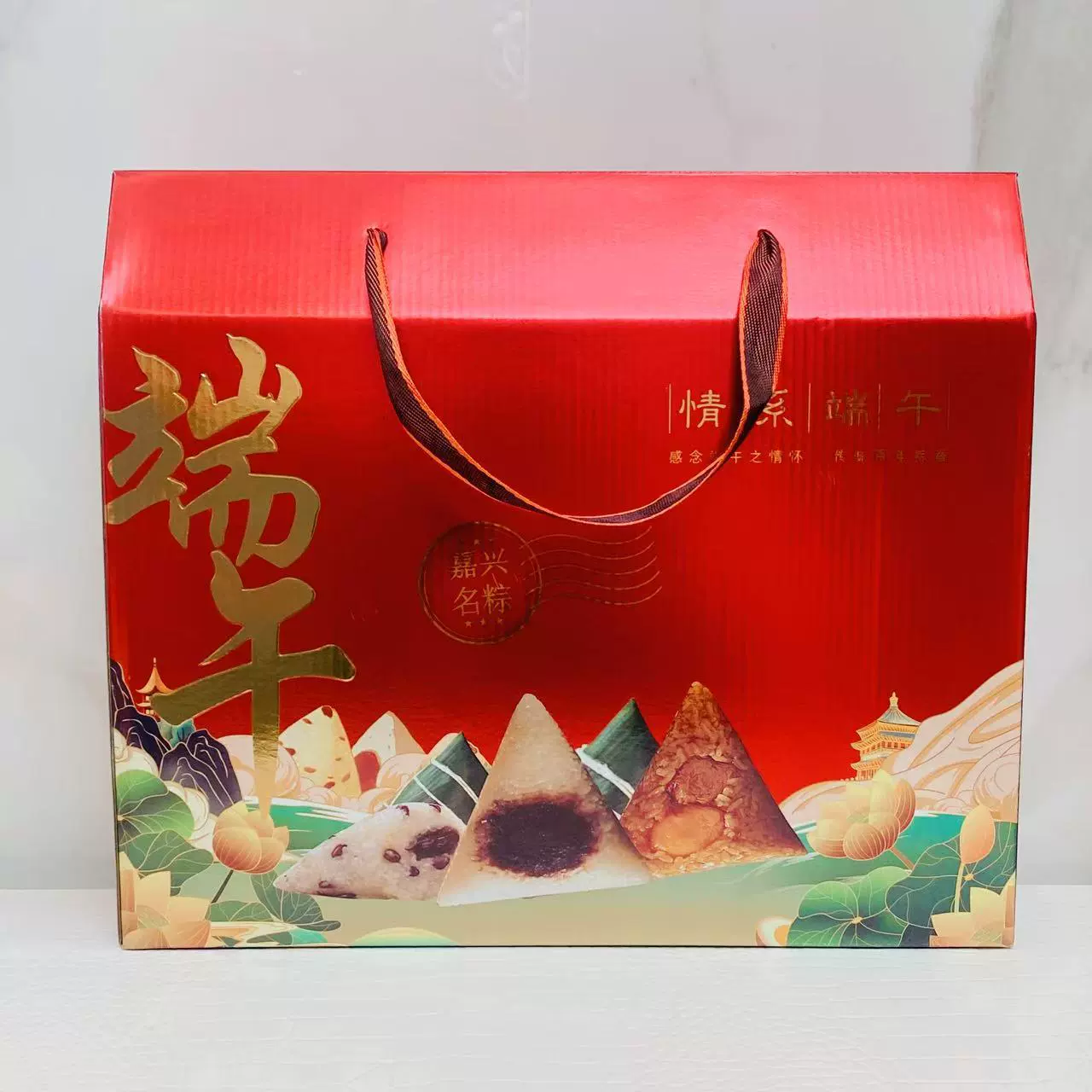 Новый красный фестиваль лодок-драконов высокого класса позолоченные пельмени подарочная коробка портативная коробка подарочная коробка упаковочная коробка оптом