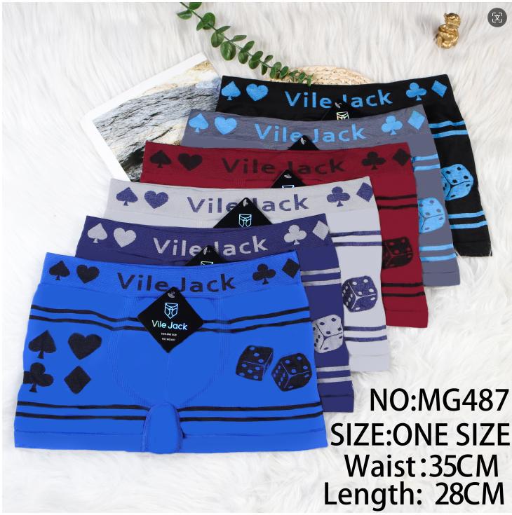 Comercio exterior al por mayor VILEJACK ropa interior para hombre sin costura poliéster elástico para niños de talla grande ropa interior corta estampada para jóvenes
