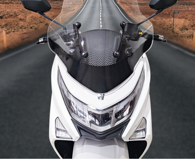 Suitable for Haojue Uhr150 Windscreen Upgrade, Windshield, Front Windshield, Rain Shield, Chest Protector, Transparent High-Definition Windshield