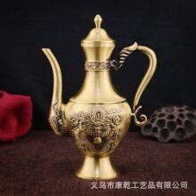 黄铜酒壶家用酒具金属酒壶祥云龙酒壶家居摆件