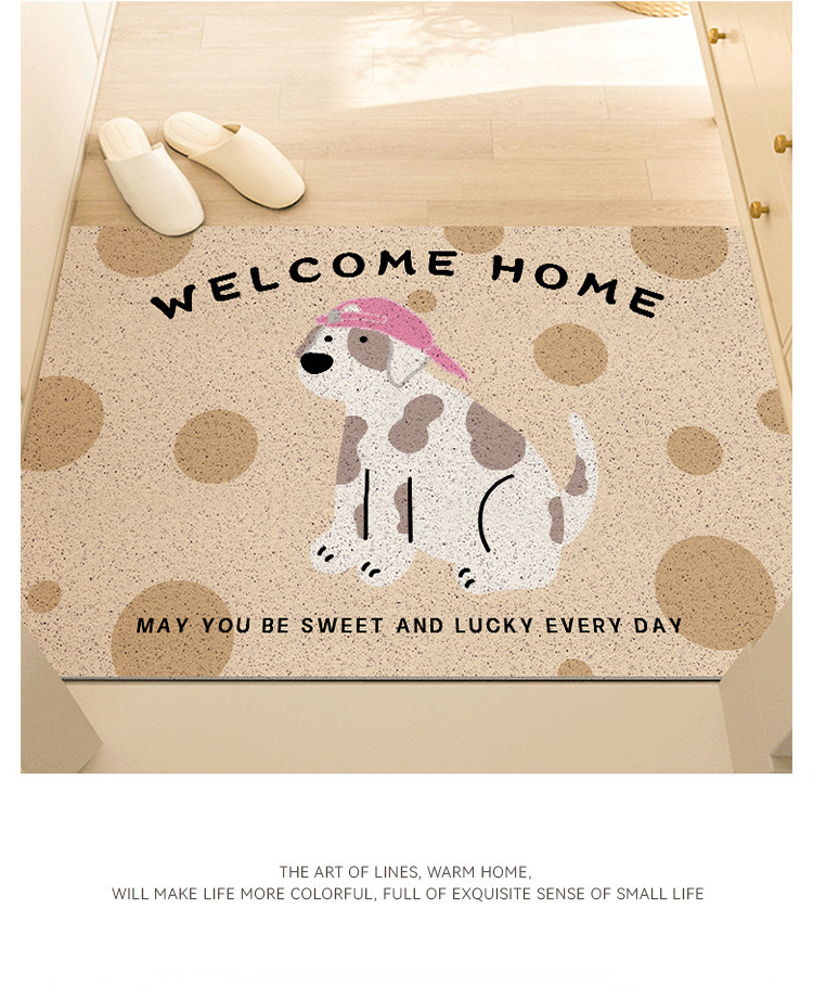Cartoon Cute Carpet Door Mat Home Entrance Hall Mat Cuttable Doorway Silk Ring Entrance Door Earth Mat