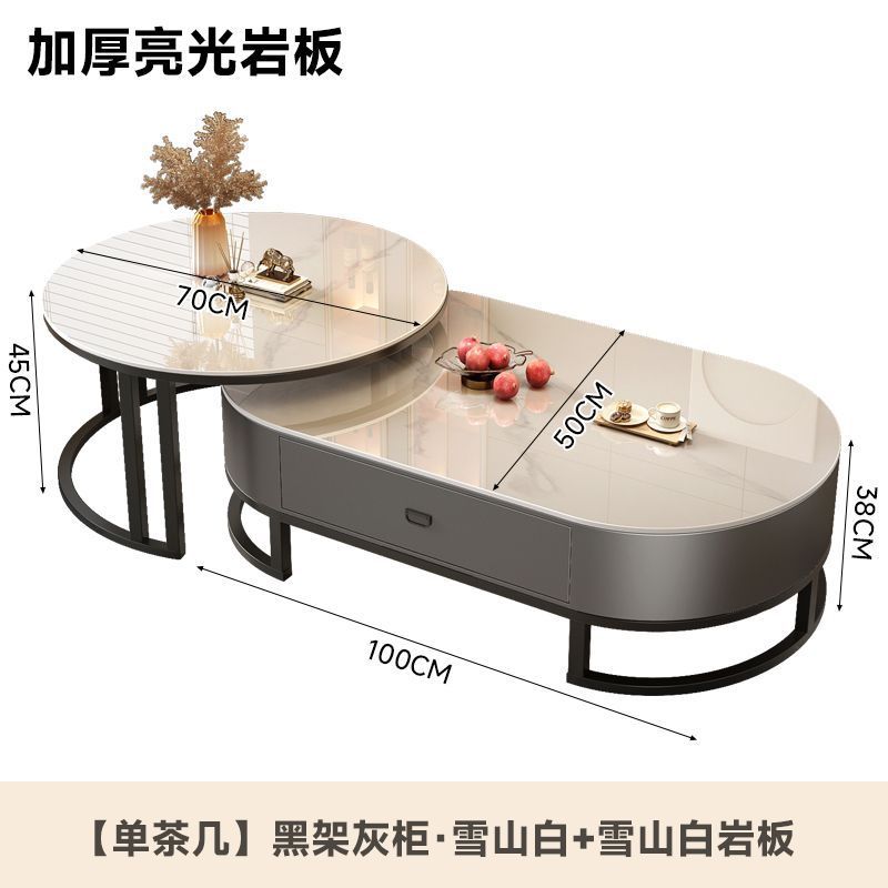 블랙 프레임 그레이 캐비닛 + 스노우 마운틴 화이트 더블 슬레이트