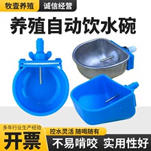 兔子饮水碗养殖兔用饮水器喝水盒不锈钢兔饮水嘴全自动兔饮水器