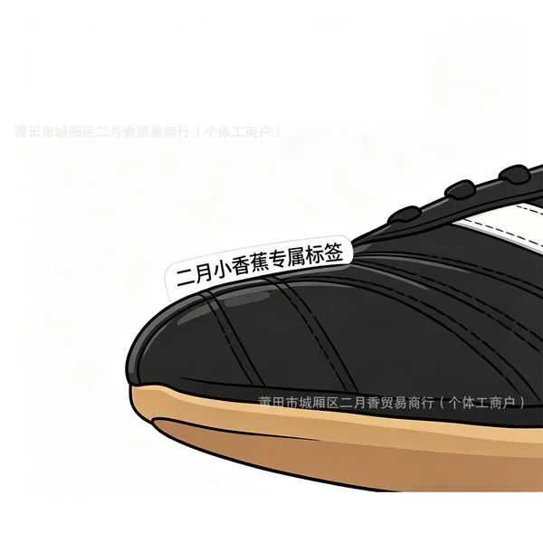 February Banana Trade Black and White Slip-On Shoes with Straps, Please Contact Customer Service for Actual Photos