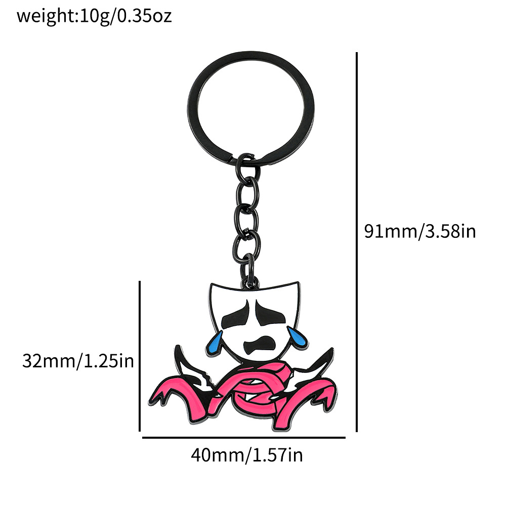 Transfronterizo Temu comedia europea y americana anime magia digital circo pomni collar llavero colgante joyería