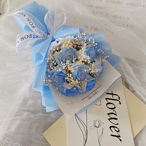 Small fresh soap flower gift, Valentine's Day souvenir, small bouquet, simulated flower, birthday, Mother's Day gift