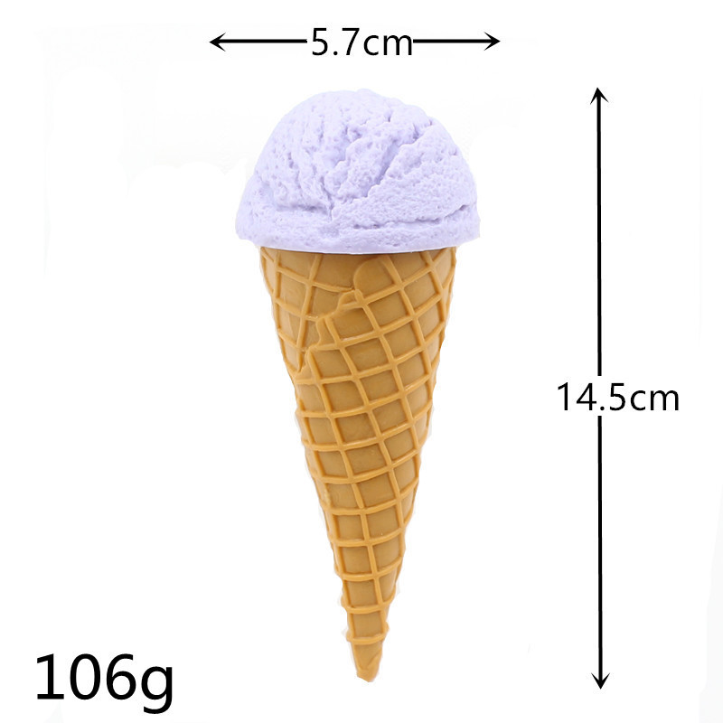 PVC simulación bebida fría modelo de helado crujiente punta huevo titular cono postre falso helado postre accesorios de decoración