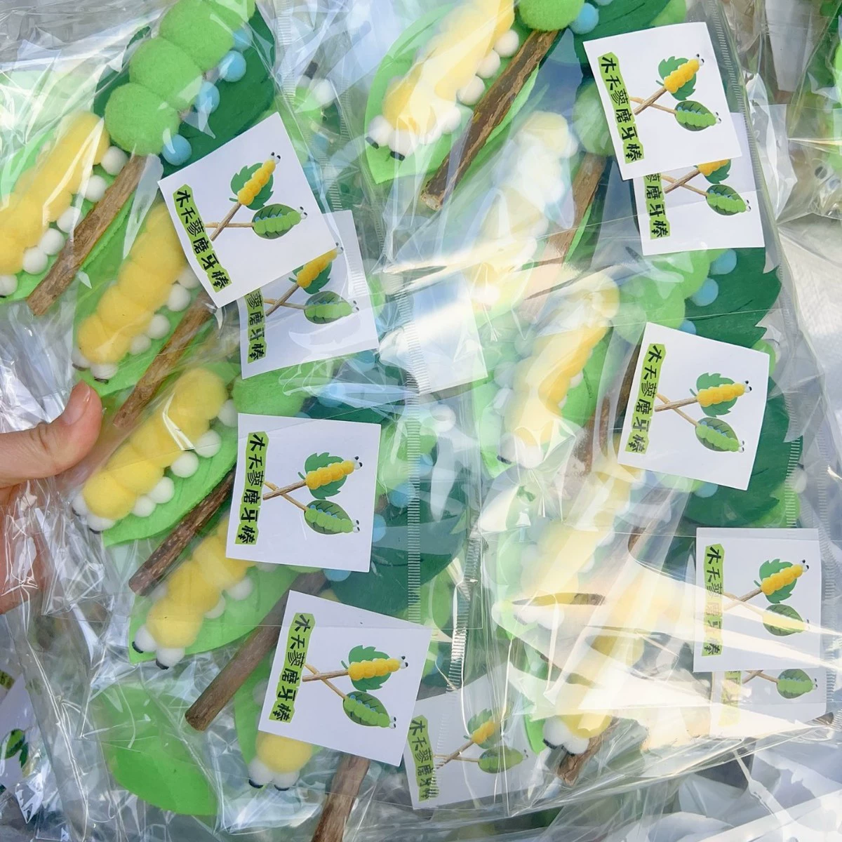 Деревянный день цветка для домашних животных, гусеница, мячик для кошки, мячик для кошки, игрушка для кошки, деревянный день цветка