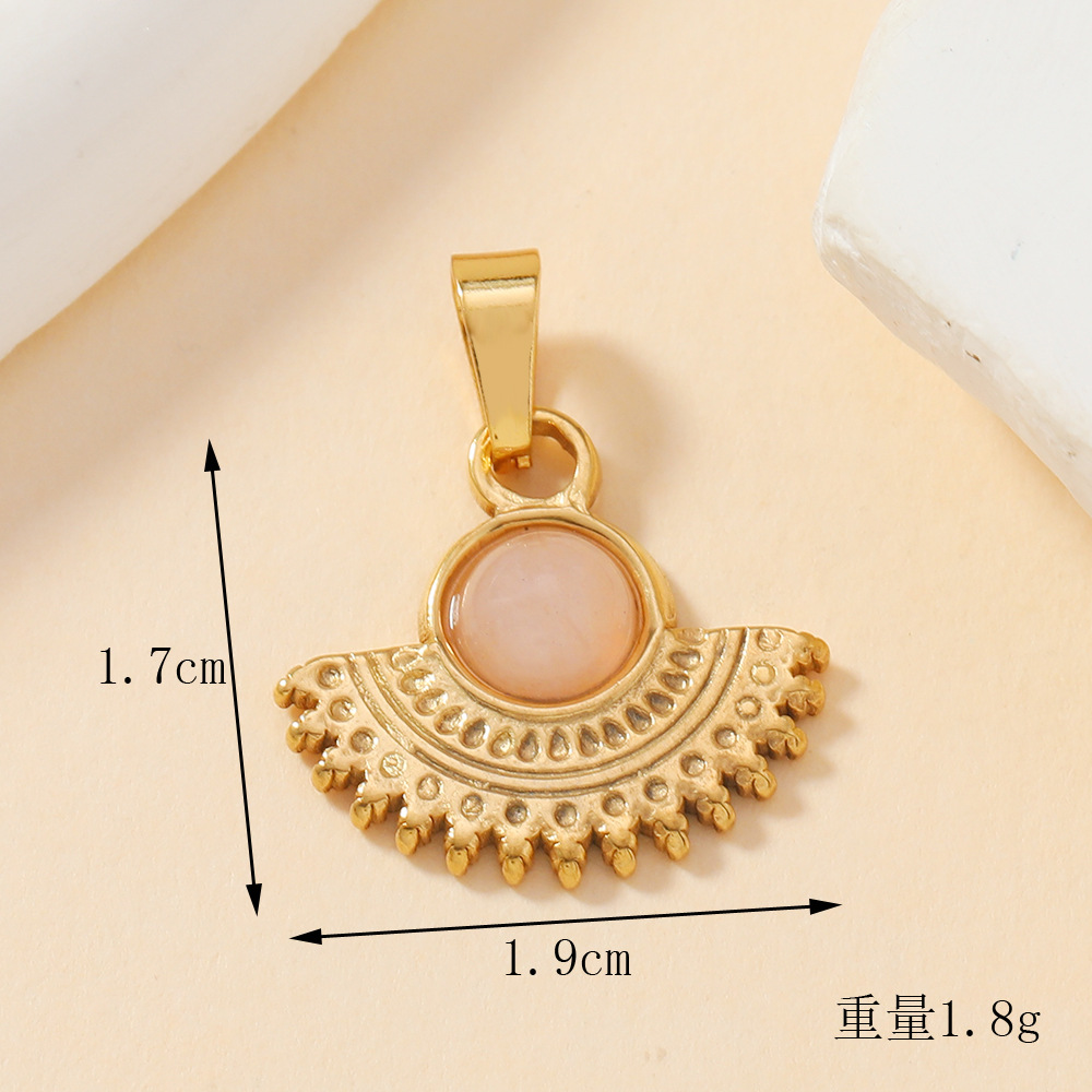 Colgante único, fundición de acero inoxidable, joyería de lujo ligera, amor, ovalado, gemas de colores, diamantes completos, accesorios de collar de bricolaje