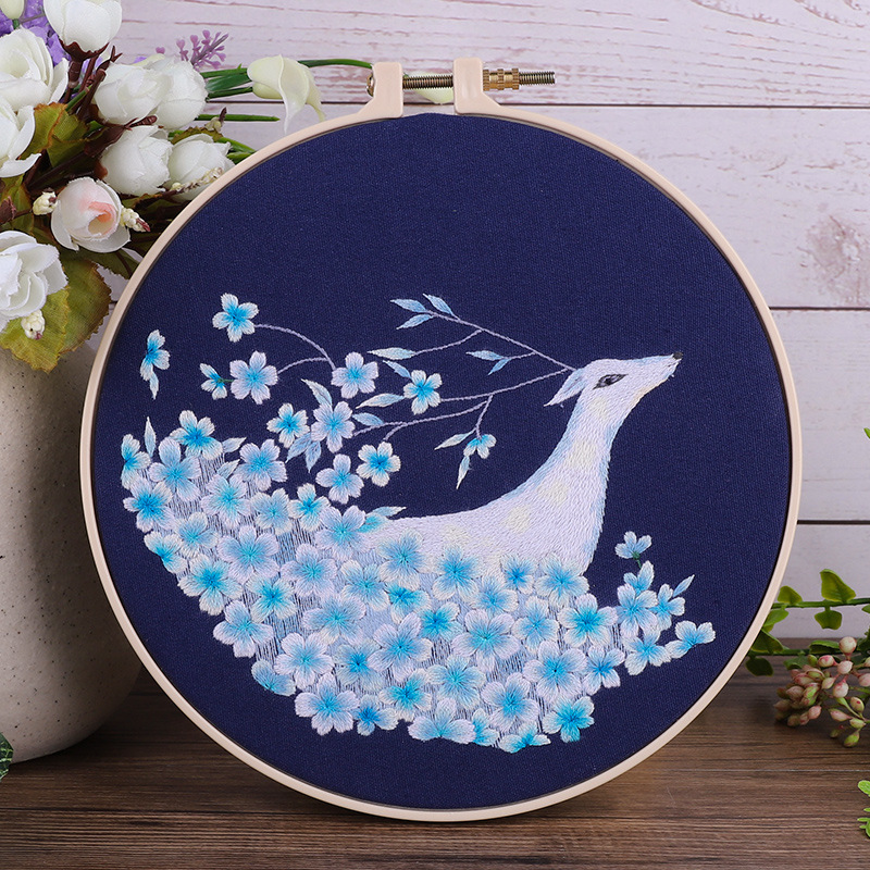 principiantes bordado DIY simple auto bordado material paquete bordado bordado su bordado cinta bordado Fan Fan Fan bordado