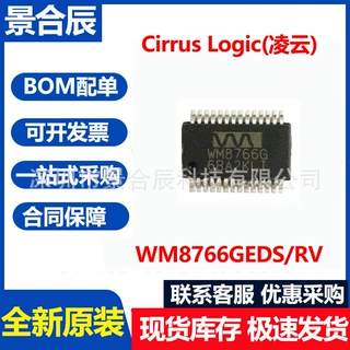 全新原装WM8766GEDS/RV SSOP-28 24位、192kHz数模转换芯片DAC