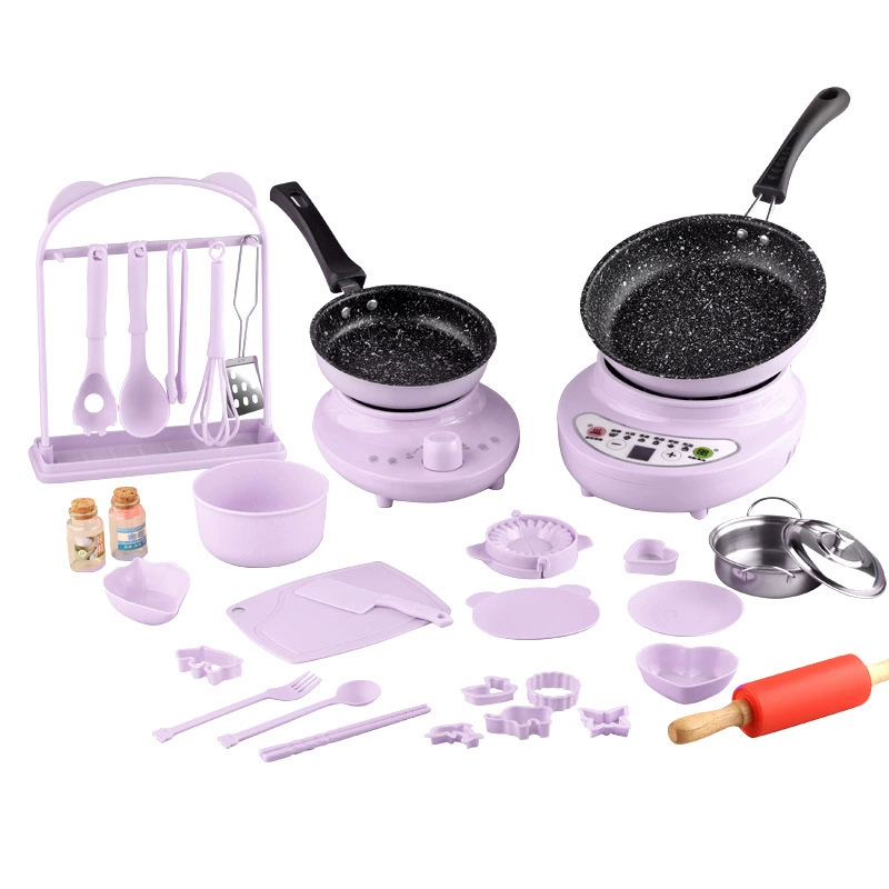 Children's small kitchen, realistic kitchenware, full set, internet celebrity, Birthday gift