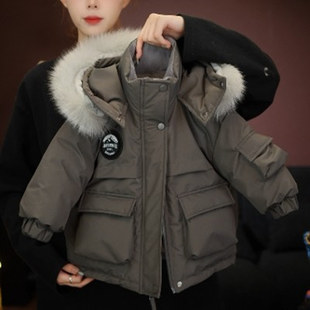 Children's Down Jacket 2024 Winter New Baby Girls Boys Thickened Warm Hooded Jacket Western Style Jacket