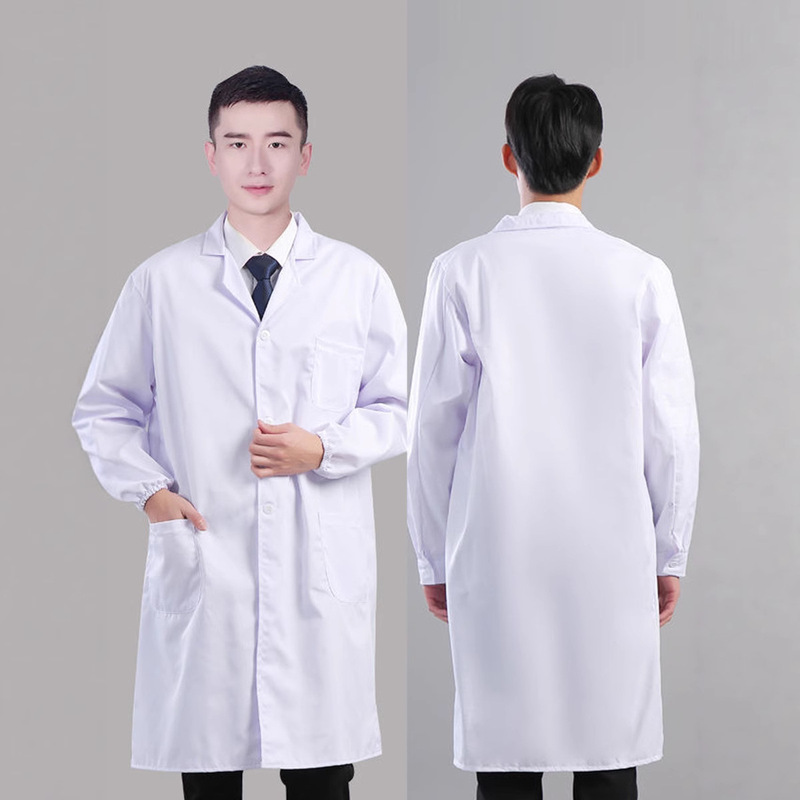 长袖白大褂男女工作服医生医院护士化学实验服药店实习短袖白大褂|undefined