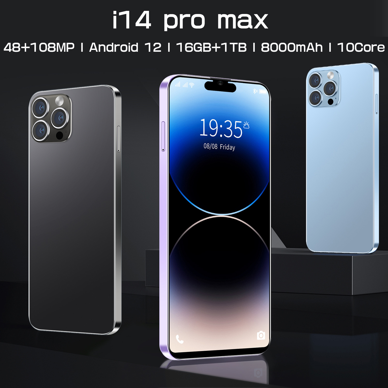 跨境手机新款6.8寸一体机i14 Pro Max智能安卓手机海外代发厂家