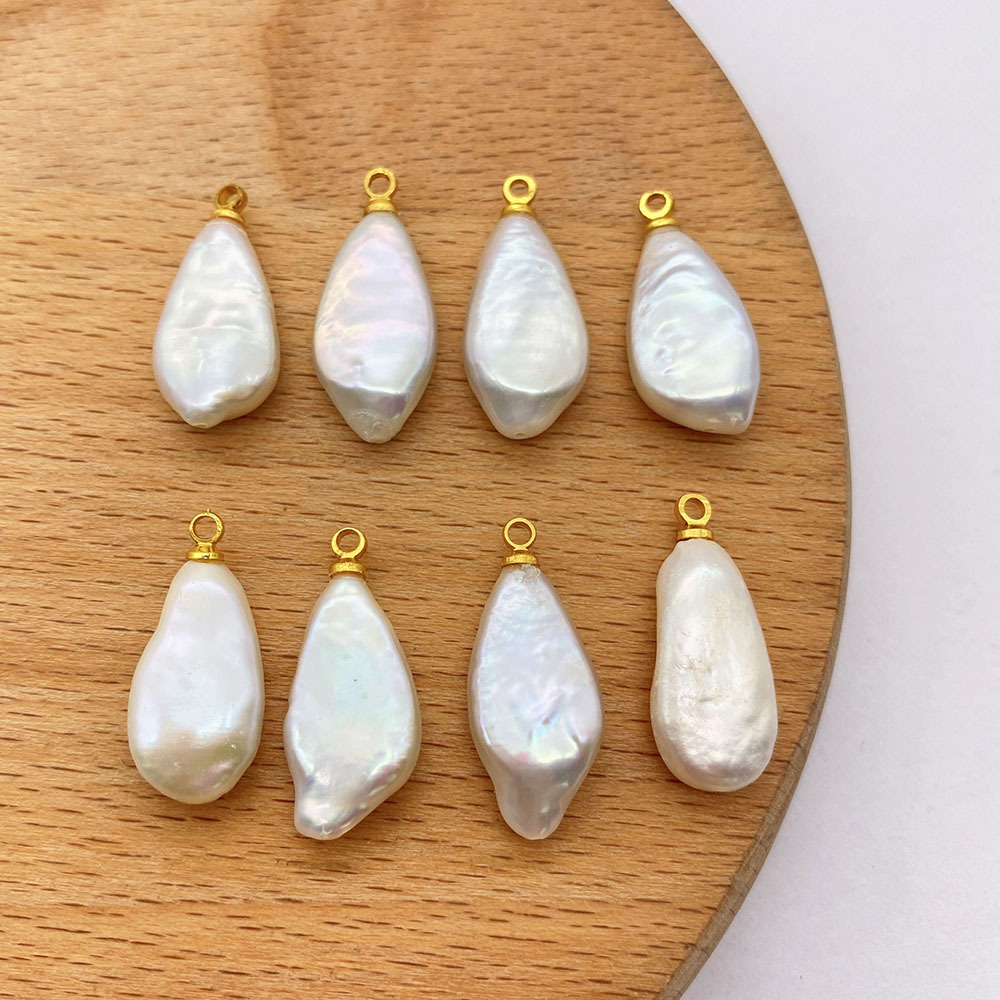 10 * 22mm Jewelry Making Size 1 Piece 10 * 22mm Freshwater Pearl Geometric Pendant