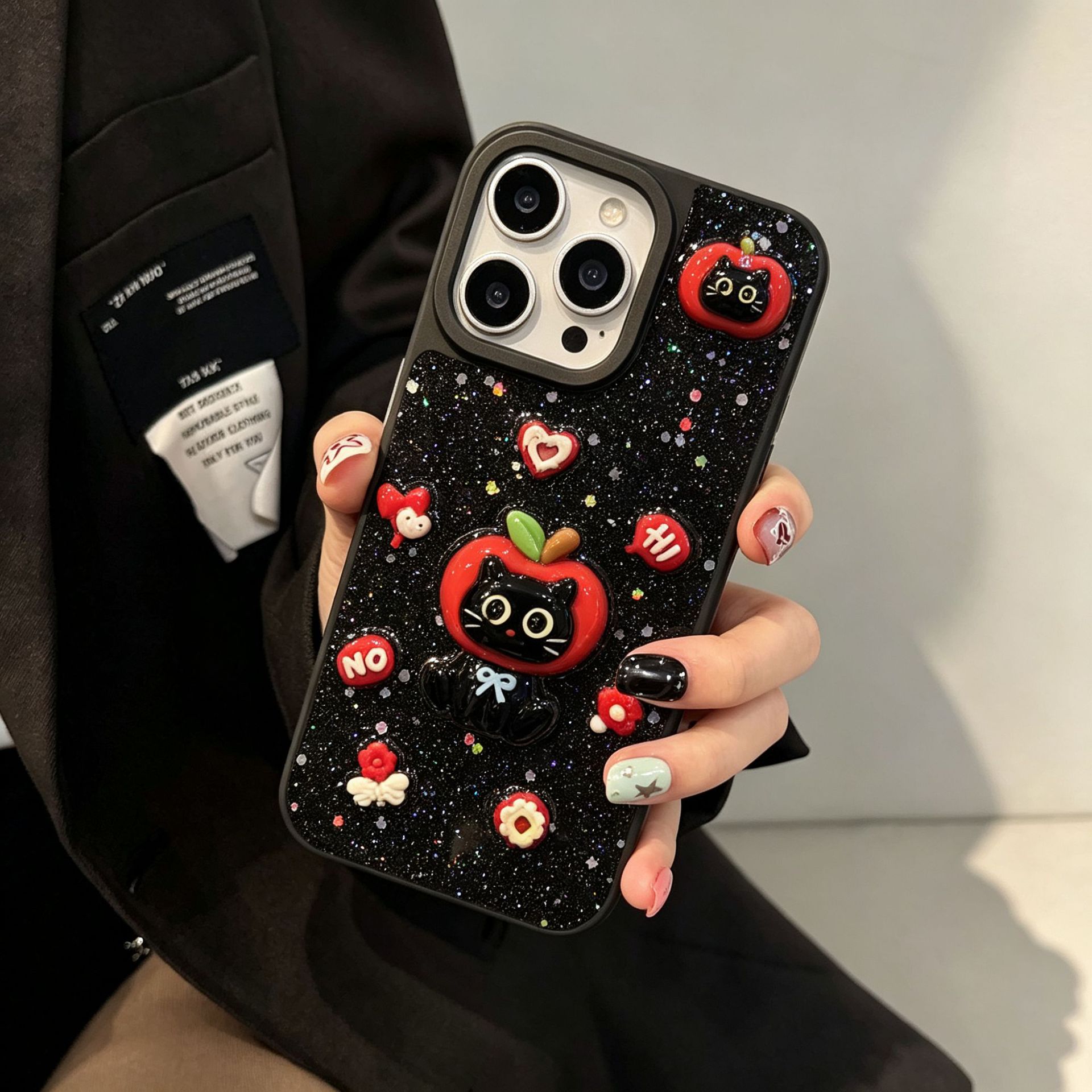 Y2K红苹果猫咪适用苹果18promax手机壳iPhone17pro可爱16/15新款X - 8