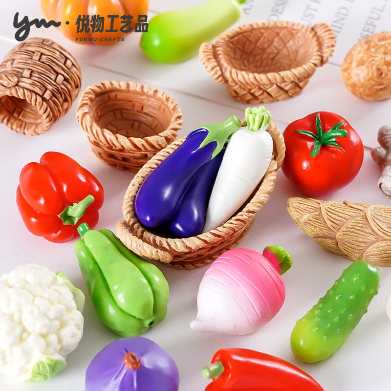 Creative Simulation Realistic Cucumber Garlic Vegetable Cute Grain Food Play DIY Decorations Blind Bag Accessories Baby House Ornaments