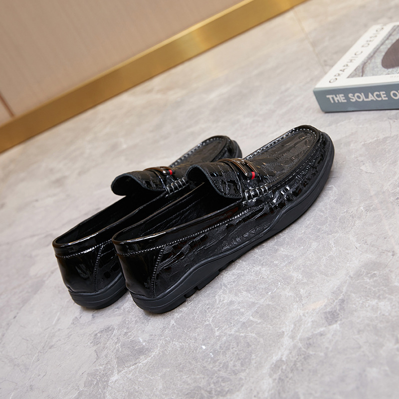 Nuovo set di scarpe comode da uomo in pelle con stampa alla moda, tendenza casual_voghion.com