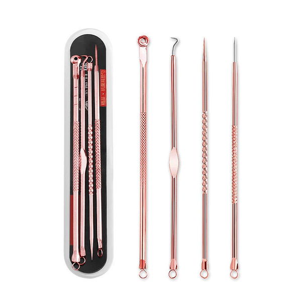 Rose Gold 4 needle-rubber boxes
