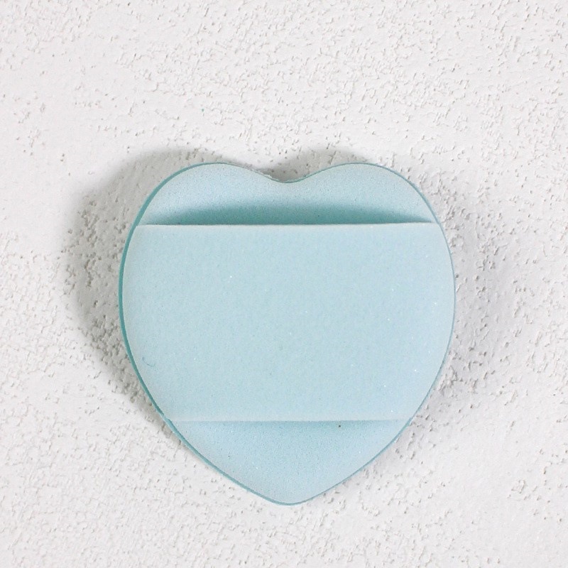 Corazón de dedo pulgar dedo polvo de cojín de aire para secar y húmedo de doble uso de polvo de blindaje facial algodón de maquillaje de alta elasticidad
