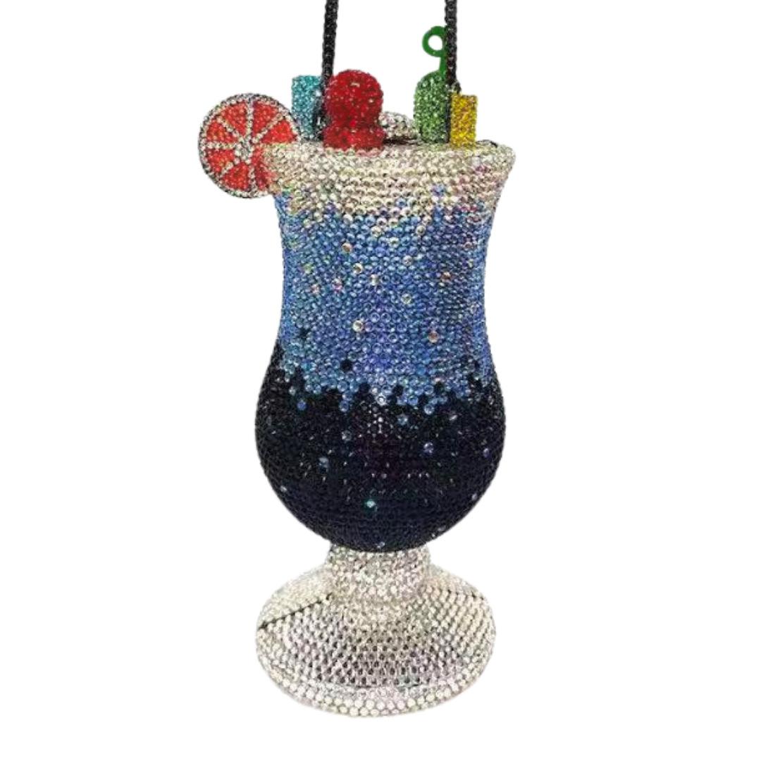 Nueva bolsa de embrague transfronteriza nueva taza de vino con diamantes bolsas de cena de lujo bolsas de mano de diamantes completas bolsas de fiesta de mujeres