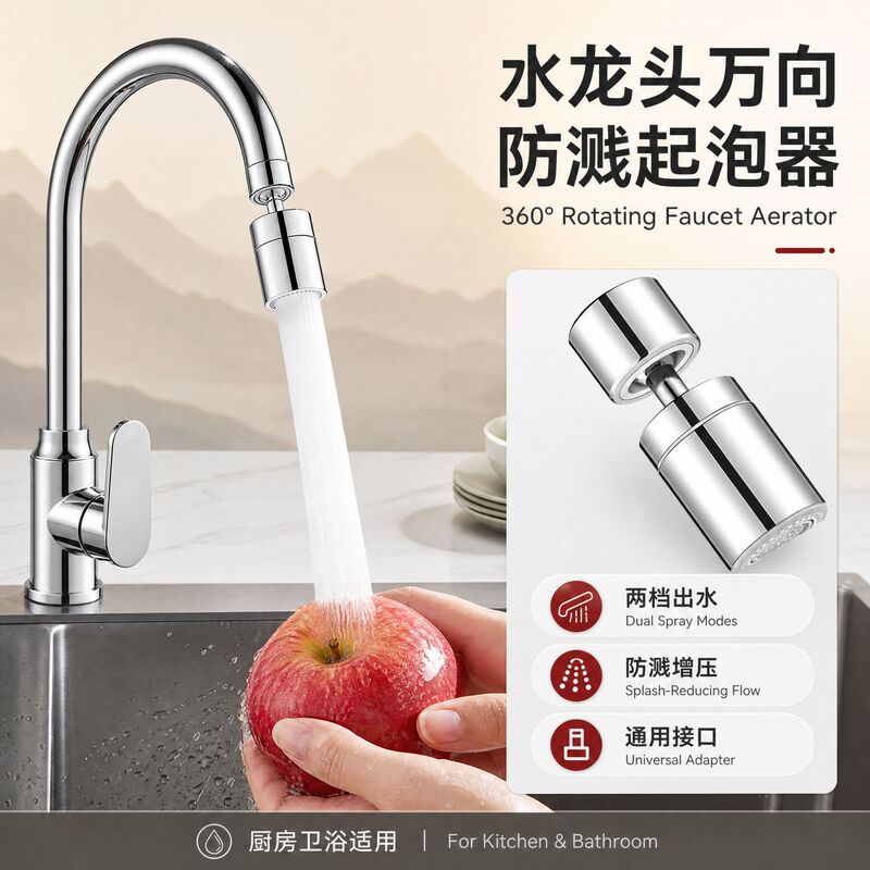 Kitchen faucet extender splash proof artifact universal joint universal rotatable filter bubbler spout Kitchen faucet extender splash proof artifact universal joint universal rotatable filter bubbler spout