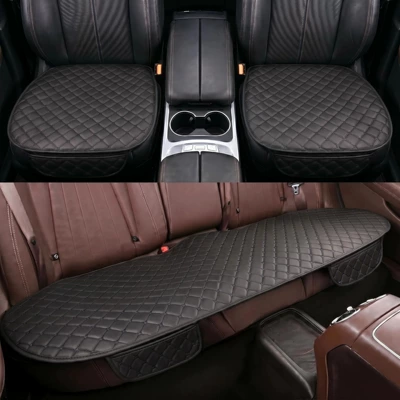 Four Seasons Pad Car Quilted Embroidered Leather Seat Cushion